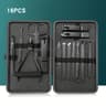 Stainless Steel Manicure Set Nail Clippers Kit 7 10 12 18 20 24 PCS With Leather Case 10