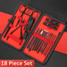 Stainless Steel Manicure Set Nail Clippers Kit 7 10 12 18 20 24 PCS With Leather Case 12