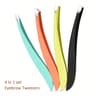 Ouriner Eyebrow Tweezers Set 4 PCS Stainless Steel Professional Beauty Tool Set For Facial Hair Rem 9