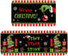 Christmas Gingerbread Man Crystal Velvet Kitchen Floor Mat Set 9
