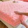 Winter Warm Bed Sheet With Elastic Band Soft Coral Fleece Fitted Mattress Cover 12