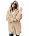 Autumn Winter Double Fleece Cardigan Jacket Women Solid Color Long Sleeve Plush Warm Hooded Lady Ja 10