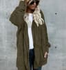 Autumn Winter Double Fleece Cardigan Jacket Women Solid Color Long Sleeve Plush Warm Hooded Lady Ja 14