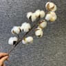 Artificial Cotton Flower Branch With Eucalyptus Leaves Home Wedding Decor 6