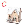 Christmas LED Wooden House Light Cabin Ornament For Holiday Home Decor 8