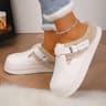 Waterproof Eva Furry Mules Slippers For Women With Plush Lining And Metal Buckle 7