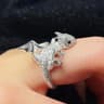 Antique Silver Dragon Wing Adjustable Ring For Men Gothic Punk Jewelry 8
