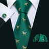 Purple Silk Bat Pattern Men Tie Set With Pocket Square And Cufflinks 10