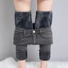 Women Thermal Jeans Winter Warm Fleece Stretch Skinny Pants 11