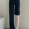 Thickened Fleece Lined Womens Wide Leg Jeans Winter Warm Straight Cut Pants 7