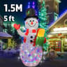 Movable Head Bear Santa Christmas Inflatable Yard Decoration With LED Light 13