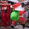 Movable Head Bear Santa Christmas Inflatable Yard Decoration With LED Light 16