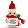 Funny Crochet Emotional Support Coffee Doll Handmade Knitted Ornament 12