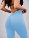 Seamless High Waist V Fold Fitness Pants For Peach Lift Shape 12