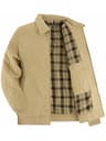 Men Winter Thick Cotton Zip Jacket With Warm Flannel Lining 8