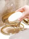 Bathroom Soap Dish Luxury Shower Soap Holder With Drain Water Storage Tray 8