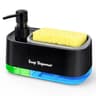 Hand And Dish Soap Dispenser Set With Sponge Holder Countertop Kitchen Soap Pump 6