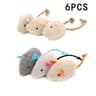 Simulated Plush Mouse Cat Toy Set Durable Scratch Resistant Cat Play Toy 6