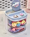 Cute Two Layer Hair Accessories Storage Box For Kids Desk And Jewelry Organization 8