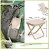 Portable Outdoor Folding Stool With Pencil Case Storage For Camping And Travel 9