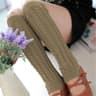 Women Autumn Winter Legwarmers With Floral Knit Design 11
