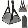 Airplane Footrest With Adjustable Strap Portable Hammock Leg Rest 7