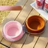 Foldable Silicone Double Dog Bowl Portable Travel Feeding Set 6