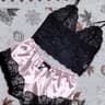 Silky Lace Pajama Set For Women  2Piece Sexy Sleepwear Crop Top  Shorts Nightwear 5