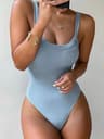 Strap Solid Bodycon Summer Bodysuit Women Sleeveless Slim Basic Casual Jumpsuit Top 6