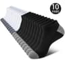 Breathable Low Cut Solid Color Socks 10 Pairs Sweat Absorbing Odor Resistant For Outdoor Activities 10