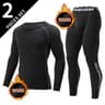 Mens Thermal Underwear Set Long Sleeve Top And Pants Winter Fleece Lined Base Layer 10