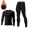 Men Winter Warm Fleece Thermal Underwear Set Long Sleeve Top And Pants Compression Base Layer 12
