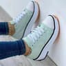 Women Casual Canvas Low Top Sneakers Solid Color Walking Shoes 7