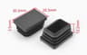 Black Square Pipe Plug Furniture Leg End Caps Anti Slip Floor Protectors Set 9