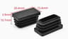 Black Square Pipe Plug Furniture Leg End Caps Anti Slip Floor Protectors Set 10