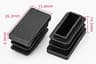 Black Square Pipe Plug Furniture Leg End Caps Anti Slip Floor Protectors Set 7
