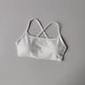 Womens Solid Color Cross Back Sports Bra With Chest Pad For Yoga Gym And Fitness 14