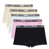 5 Piece Girls Cotton Mid Waist Boxer Briefs Soft Stretch Everyday Underwear Set 29