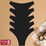 FINETOO 5 Piece Ice Silk Seamless Low Waist Brazilian Panties Breathable Stretch Underwear Set 11