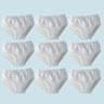 Kids Cotton White Brief Panty Set For Girls Soft Breathable Everyday Underwear 7