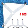 Adjustable Bed Sheet Holder Elastic Straps With Metal Clips Mattress Fasteners 5