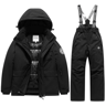 child dressed in winter ski jacket and snow pants set