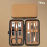 Professional Nail Care Tool Set With PU Leather Case Stainless Steel Clippers 7