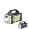 Portable Solar And USB Rechargeable LED Flashlight With COB Work Light 11