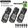 Mini LED Flashlight With Pen Clip And Magnetic Base USB Rechargeable 9