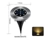 Solar LED Floor Lamp With 8 LED Lights For Outdoor Lawn And Garden Decor 9