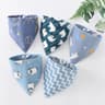 5 Pcs Lot Cartoon Triangle Cotton Bib Baby Bandana Bibs Scarf Burp Cloths For Boys And Girls 10