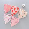 5 Pcs Lot Cartoon Triangle Cotton Bib Baby Bandana Bibs Scarf Burp Cloths For Boys And Girls 12