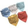 5 Pcs Cartoon Triangle Cotton Bib Baby Bandana Bibs Scarf Burp Cloths For Boys And Girls 7