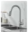 304 Stainless Steel PullOut Kitchen Faucet With 360 Rotation And DualMode Stream Sprayer 6
